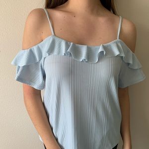 Light Blue Textured Top